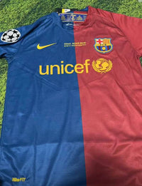 Camisola Barcelona Retrô com Patch UEFA 2008/2009 - Azul e Vermelho