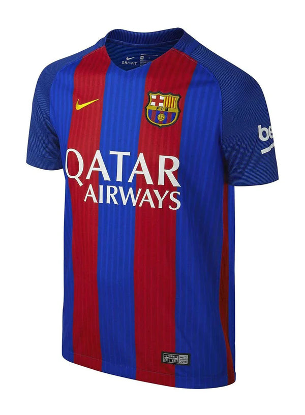 Barcelona Retro Home Shirt 16/17 - Blue