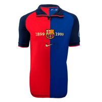 Pull Barcelone 100 Ans Rétro 1999 - Bleu et Vert
