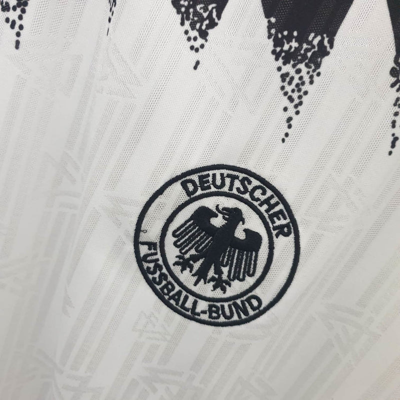 Maillot rétro de l'équipe nationale d'Allemagne 1994, blanc -