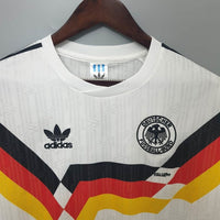 Maillot rétro de l'équipe nationale d'Allemagne 1990 - Blanc