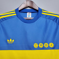 Camisola Boca Juniors Retrô 1981 Azul e Amarela -