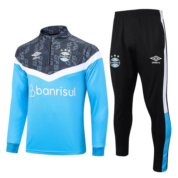 Survêtement Grêmio 23/24 - Bleu et Noir Avec Fermeture Éclair
