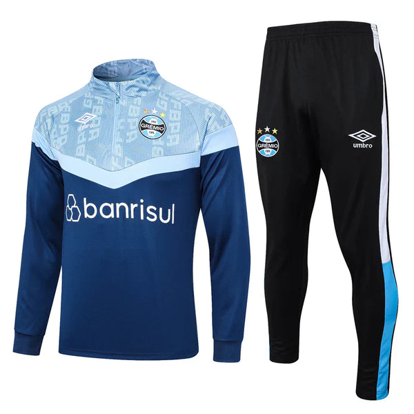 Survêtement Grêmio 23/24 - Bleu et Noir Avec Fermeture Éclair