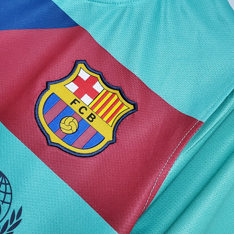 Barcelona Away Shirt 10/11 - Blue and Maroon